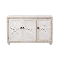 Wonders of the-Sea 3-Door Buffet/Storage Credenza in White Wash by COAST TO COAST