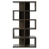 62 in. Stromburg Oak Wood 5-Shelf Mid-Century Modern Open Bookcase by Twin Star Home