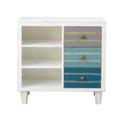 Tide Pool Multi-Color 3-Drawer, 3-Shelf Cabinet by COAST TO COAST
