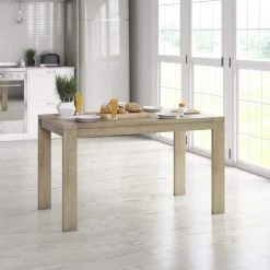 28 in. Rectangle Truffle Birch Wood Top with Wood Frame (Seats 4) by Twin Star Home -Twin Star Home Sales Store truffle birch twin star home kitchen dining tables dst52 9 qh490 1f 1000