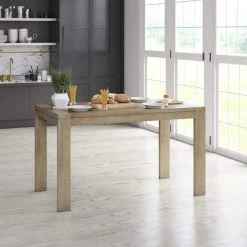 28 in. Rectangle Truffle Birch Wood Top with Wood Frame (Seats 4) by Twin Star Home -Twin Star Home Sales Store truffle birch twin star home kitchen dining tables dst52 9 qh490 44 1000