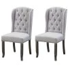 Valerie Grey Set of 2 Upholstered Accent Chairs by COAST TO COAST