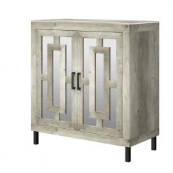 32 in. Valley Pine Bar Cabinet with Mirrored Doors and Stemware Rack by Twin Star Home -Twin Star Home Sales Store valley pine twin star home bar cabinets bc90481 pi23 1f 1000