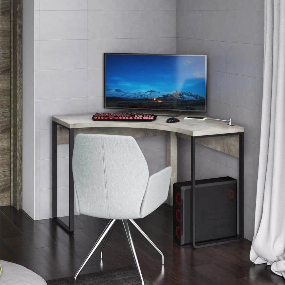 40 in. Corner Valley Pine Wood Writing Desk with two built-in USB Charging Ports by Twin Star Home 10 40 in. Corner Valley Pine Wood Writing Desk with two built-in USB Charging Ports by Twin Star Home - Image 10