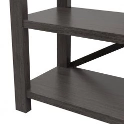 15.5 in. Weathered Gray Rectangular Wood Console Table with Shelves and Storage by Twin Star Home -Twin Star Home Sales Store weathered gray twin star home console tables et7400 pg77 76 1000