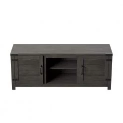 60 in. Weathered Gray TV Stand Fits TV's up to 65 in. with Planked Doors and Nail Head Details by Twin Star Home -Twin Star Home Sales Store weathered gray twin star home tv stands tc60 6714 pg77 1f 1000
