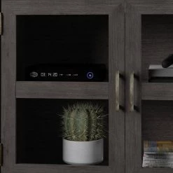 72 in. Weathered Gray TV Console with 4-Shelf Storage Fits TVs up to 80 in with Cable Management by Twin Star Home -Twin Star Home Sales Store weathered gray twin star home tv stands tc72 7437 pg77 1d 1000