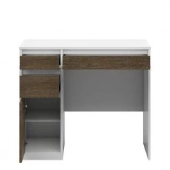 36 in. Rectangular White and Brown Wood 4-Drawer Computer Desk with USB Charging Ports by Twin Star Home -Twin Star Home Sales Store white and brown twin star home computer desks odp007 tpt01 77 1000