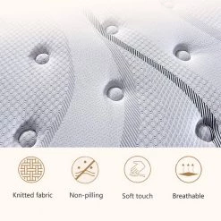 12 in. Plush Hybrid Pocket Spring King Mattress by KINWELL -Twin Star Home Sales Store white kinwell mattresses xq87933934 44 1000