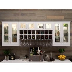 Home Bar 21 in. White Cabinet Set (7-Piece) by NewAge Products -Twin Star Home Sales Store white newage products bar cabinets 61324 1d 1000