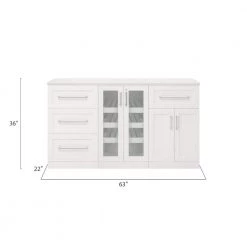 Home Bar 21 in. White Cabinet Set (4-Piece) by NewAge Products -Twin Star Home Sales Store white newage products bar cabinets 61333 1f 1000