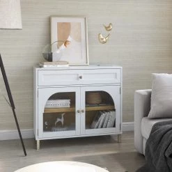 White Accent Cabinet with Glass Doors by Twin Star Home -Twin Star Home Sales Store white twin star home accent cabinets ac6892 pt01 31 1000