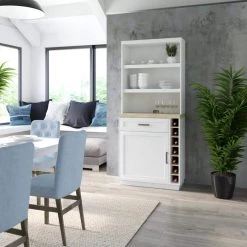 74 in. White 12-Shelf Standard Bookcase with Open Storage by Twin Star Home -Twin Star Home Sales Store white twin star home bookcases bookshelves bkc6924 tpt01 1f 1000