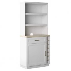 74 in. White 12-Shelf Standard Bookcase with Open Storage by Twin Star Home -Twin Star Home Sales Store white twin star home bookcases bookshelves bkc6924 tpt01 40 1000