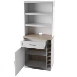 74 in. White 12-Shelf Standard Bookcase with Open Storage by Twin Star Home -Twin Star Home Sales Store white twin star home bookcases bookshelves bkc6924 tpt01 77 1000