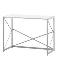40 in. Rectangular White Metal Desk with Power by Twin Star Home -Twin Star Home Sales Store white twin star home computer desks odp90522 pt01 1d 1000