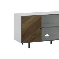 54 in. White TV Stand with 2 Shelves fits TV's up to 60 in. with Adjustable Shelf by Twin Star Home -Twin Star Home Sales Store white twin star home tv stands tc54 6783 tpt01 d4 1000