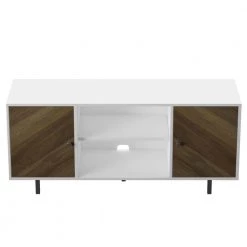 54 in. White TV Stand with 2 Shelves fits TV's up to 60 in. with Adjustable Shelf by Twin Star Home -Twin Star Home Sales Store white twin star home tv stands tc54 6783 tpt01 fa 1000