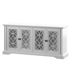59.5 in. White TV Stand Fits TV's up to 65 in. with Adjustable Shelves by Twin Star Home -Twin Star Home Sales Store white twin star home tv stands tc60 77889 pt01 c3 1000