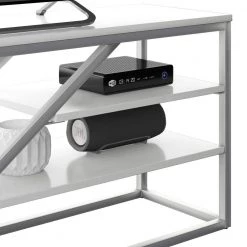 63 in. White TV Stand Fits TV's up to 70 in. with Shelves by Twin Star Home -Twin Star Home Sales Store white twin star home tv stands tc63 6845 tpt85 1d 1000