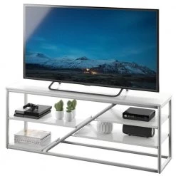 63 in. White TV Stand Fits TV's up to 70 in. with Shelves by Twin Star Home -Twin Star Home Sales Store white twin star home tv stands tc63 6845 tpt85 66 1000