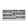 68 in. White TV Stand Fits TV's up to 80 in. with Open Shelves by Twin Star Home