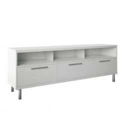 68 in. White TV Stand With 3 Drawers Fits TV's up to 80 in. by Twin Star Home -Twin Star Home Sales Store white twin star home tv stands tc68 6997 pt85 40 1000