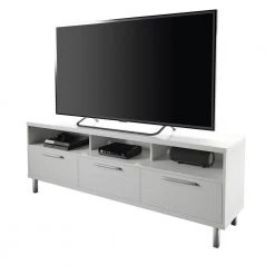68 in. White TV Stand With 3 Drawers Fits TV's up to 80 in. by Twin Star Home -Twin Star Home Sales Store white twin star home tv stands tc68 6997 pt85 76 1000