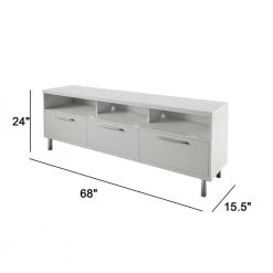 68 in. White TV Stand With 3 Drawers Fits TV's up to 80 in. by Twin Star Home -Twin Star Home Sales Store white twin star home tv stands tc68 6997 pt85 c3 1000