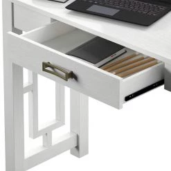 40 in. Corner White Wood 1-Shelf Writing Desk with USB Charging Ports by Twin Star Home -Twin Star Home Sales Store white twin star home writing desks odp498 pt85 77 1000