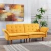 67 in. W Yellow Tufted Polyester Twin Size Sofa Bed by KINWELL